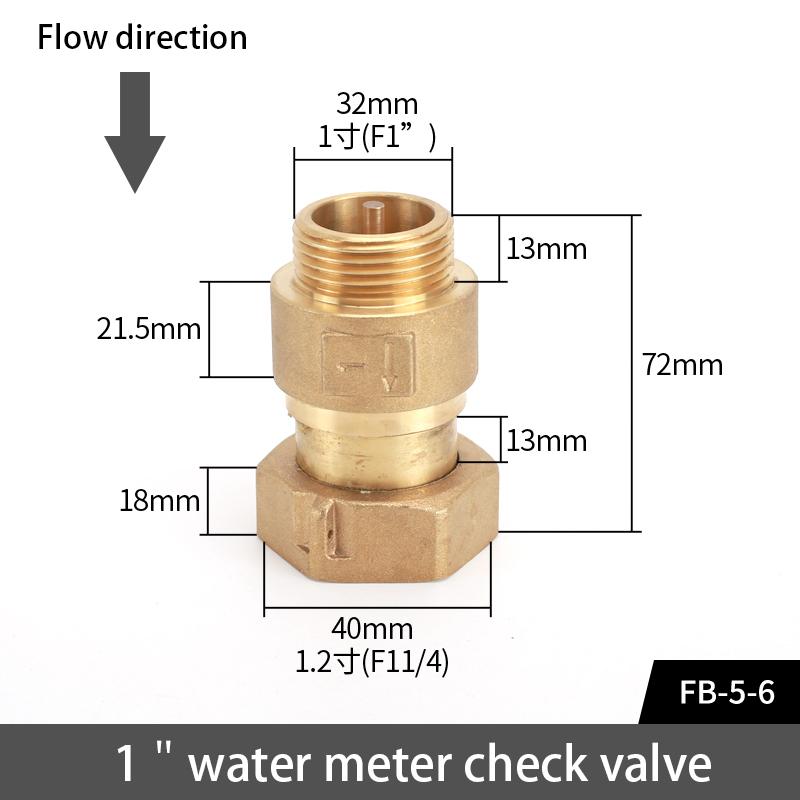 1/2" 3/4" 1" BSP Pneumatic Check Valve Connector DN15/20/25 Hose Tube Air Gas One Way Valve Water Meter/Pump Brass Pipe Fitting