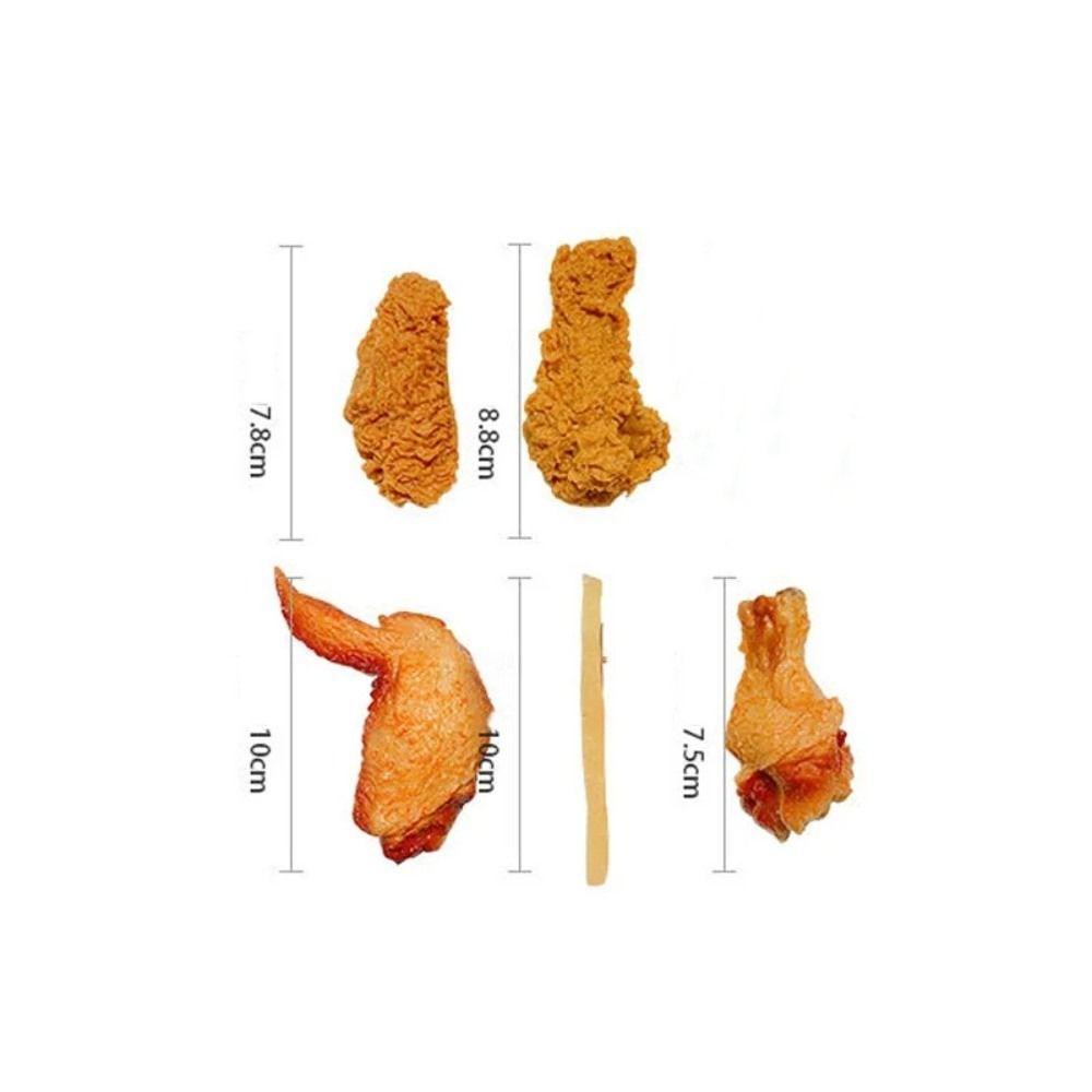 Simulation Fast Food Chicken Wings Hairpins Chicken Legs Simulation Food Hairpin Hair Clips