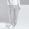 Li Ning Solid Color Regular Fit Zipper Pocket Tapered Long Knit Sports Pants Men Pants Gray AKLSG29-2