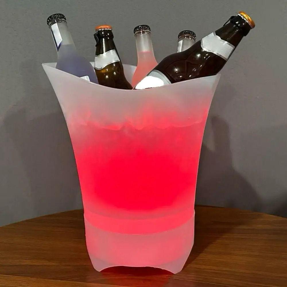 with Bluetooth speaker LED Ice Bucket Colorful Radiant Light Up Ice Cube  KTV
