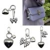 Elegant Large Love Heart Pendant Keychain Sturdy Alloy Charm Fashion Accessory for Men and Women Stylish Outfits