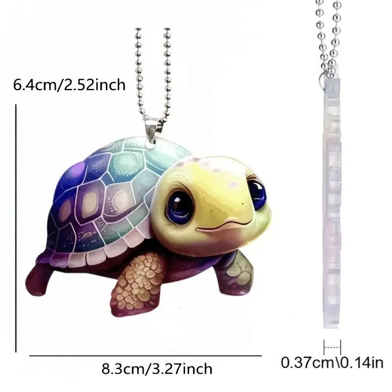 

Turtle Charming Acrylic Car Hanging Decoration Cute Dinosaur Art For Lovers Car Option A