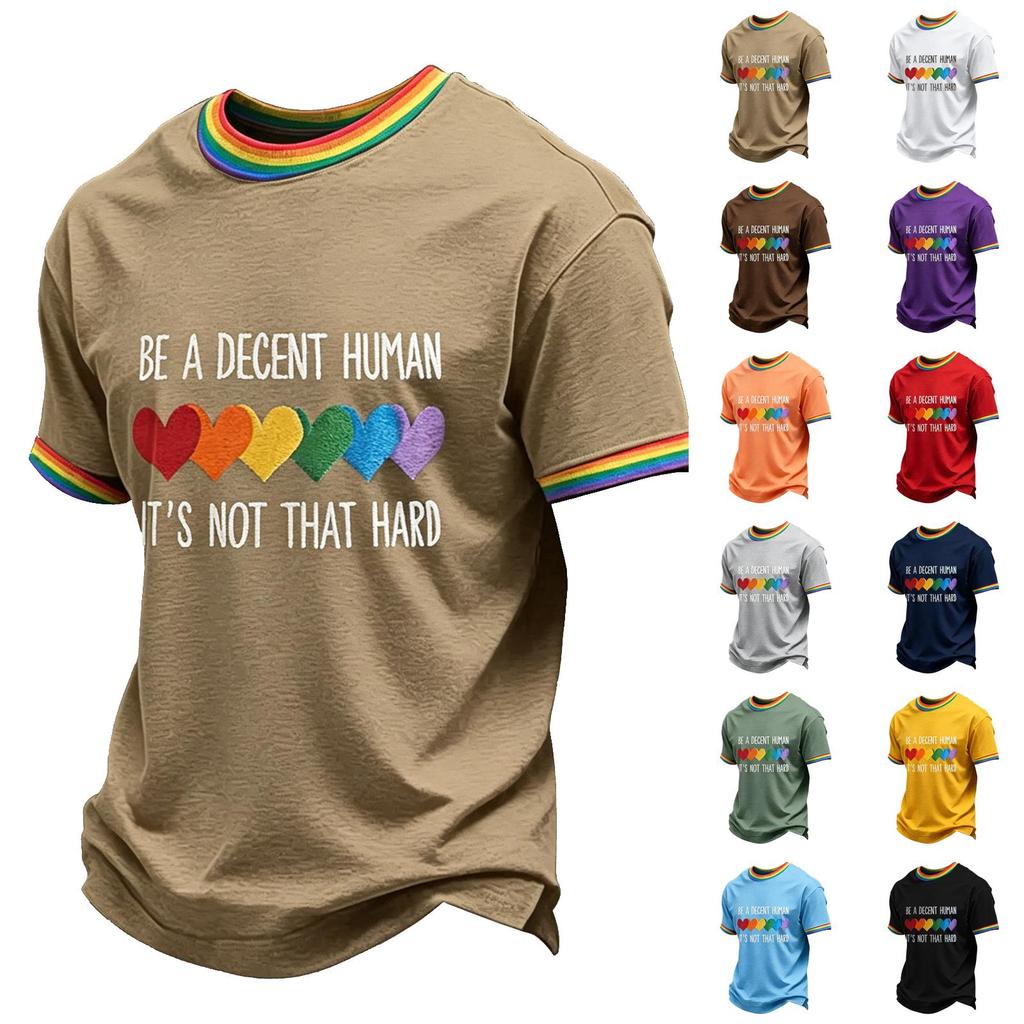 Men's Casual Round Neck Short Sleeve T-Shirt