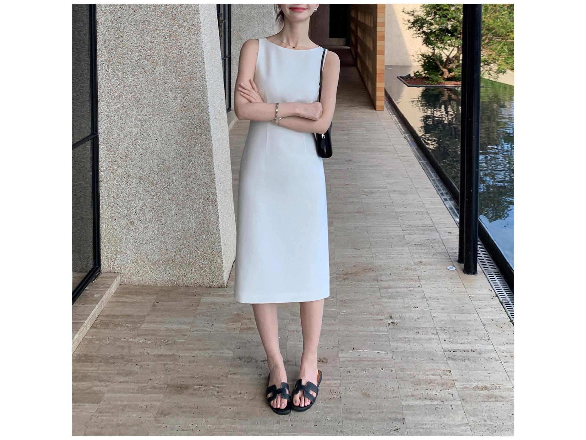 

Предпродажа Летнее Повседневное Платье-Жилет Bodycon Со Шлицей Сзади Small слоновая кость