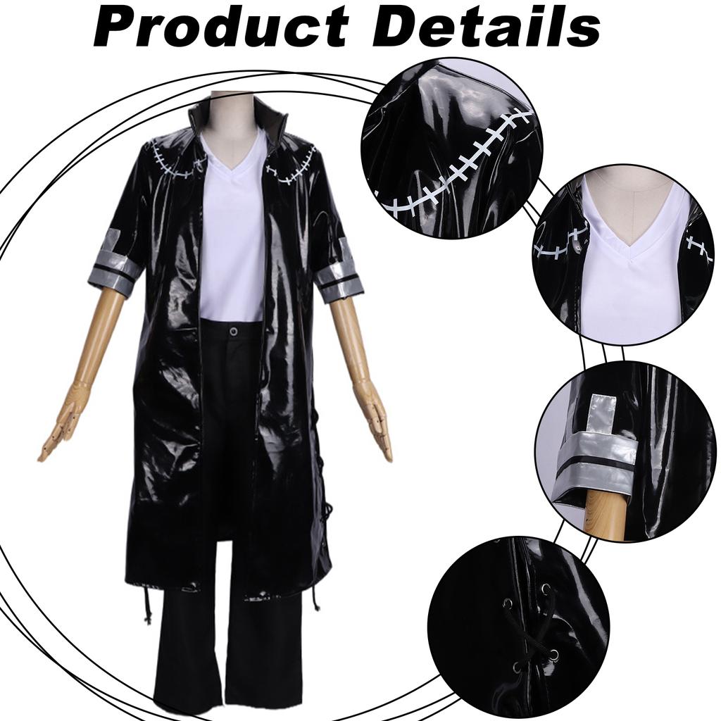 My Hero Academia Dabi Costume Men Anime Cosplay Carnival Uniform With Coat T-Shi