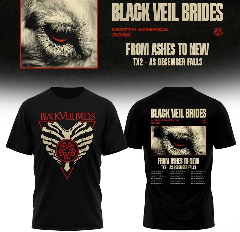 Black Veil Brides North America 2026 Tour T-Shirt S-3XL Unisex T-Shirt XXXL