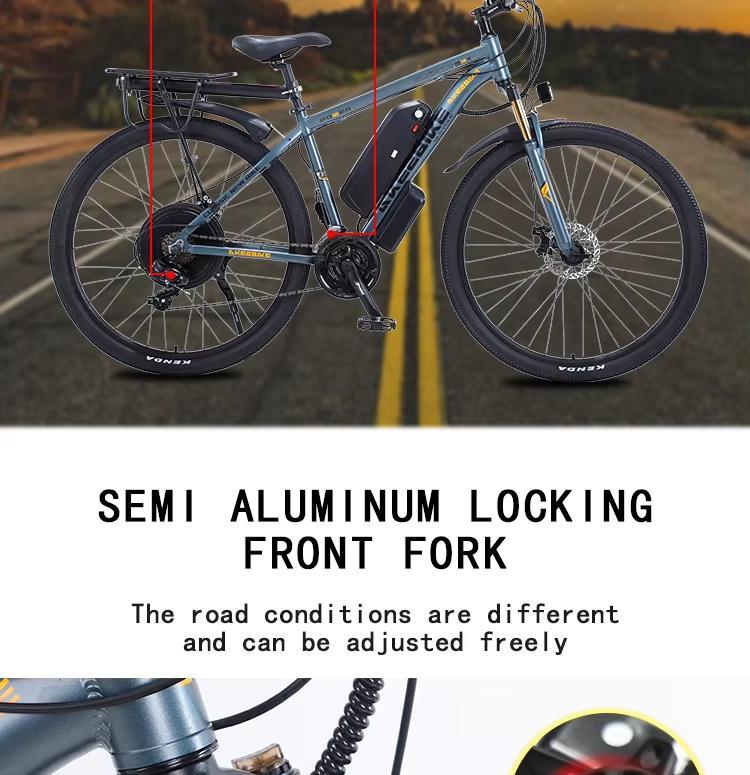 Ebike AKEZ aluminum alloy electric bicycle 21 speed adult electric bicycle 29 inch 48v13AH lithium battery 1000W motor, unisex.