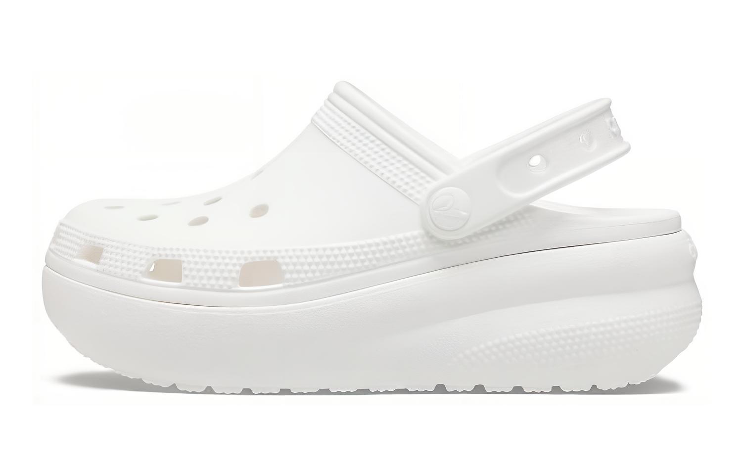 Crocs Classic Clog Abrasion Resistant Breathable Sandal White Kids  207708-100 28-29