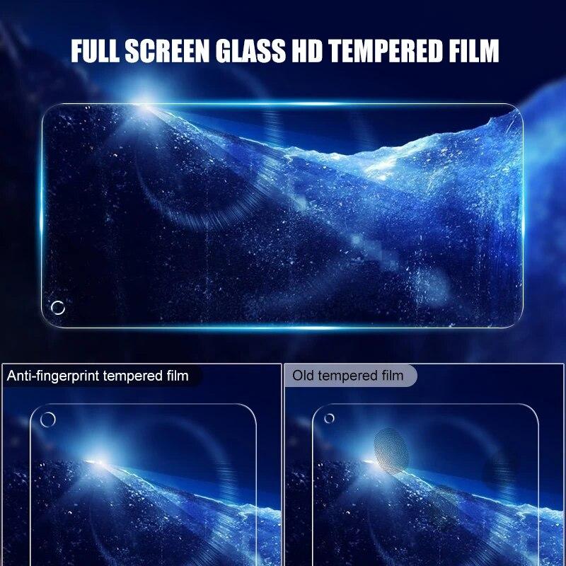 5Pcs Full Tempered Glass For Honor 90 Lite 80 GT 50 SE Screen Protector For Honor View 20 30 Pro V20 V30 20i 30i Protective Film