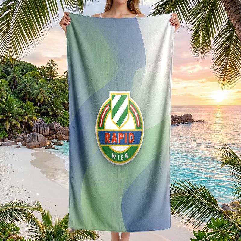 Asciugamano da Spiaggia Rapid Wien FC ad Asciugatura Rapida in Microfibra Assorbente Portatile da Viaggio per Nuoto
