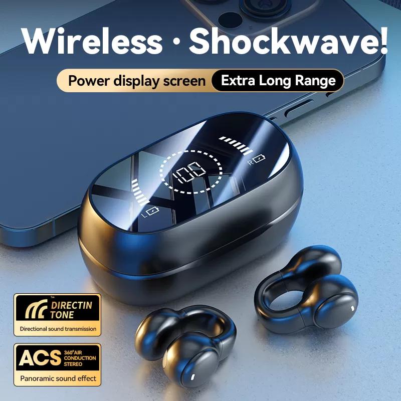 Auricolari Bluetooth TWS 9D Stereo Cuffie Bluetooth Wireless Superficie a Specchio Display Digitale Cancellazione del Rumore Cuffie da Gioco Sportive