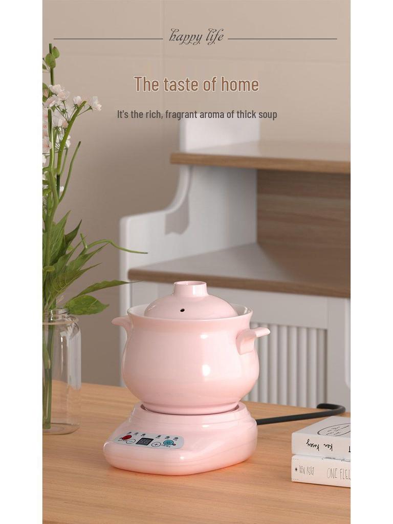 Smart Electric Ceramic Stew Pot: Automatic, Multi-Functional for Porridge, Soup, and Stew with Detachable Health Preservation