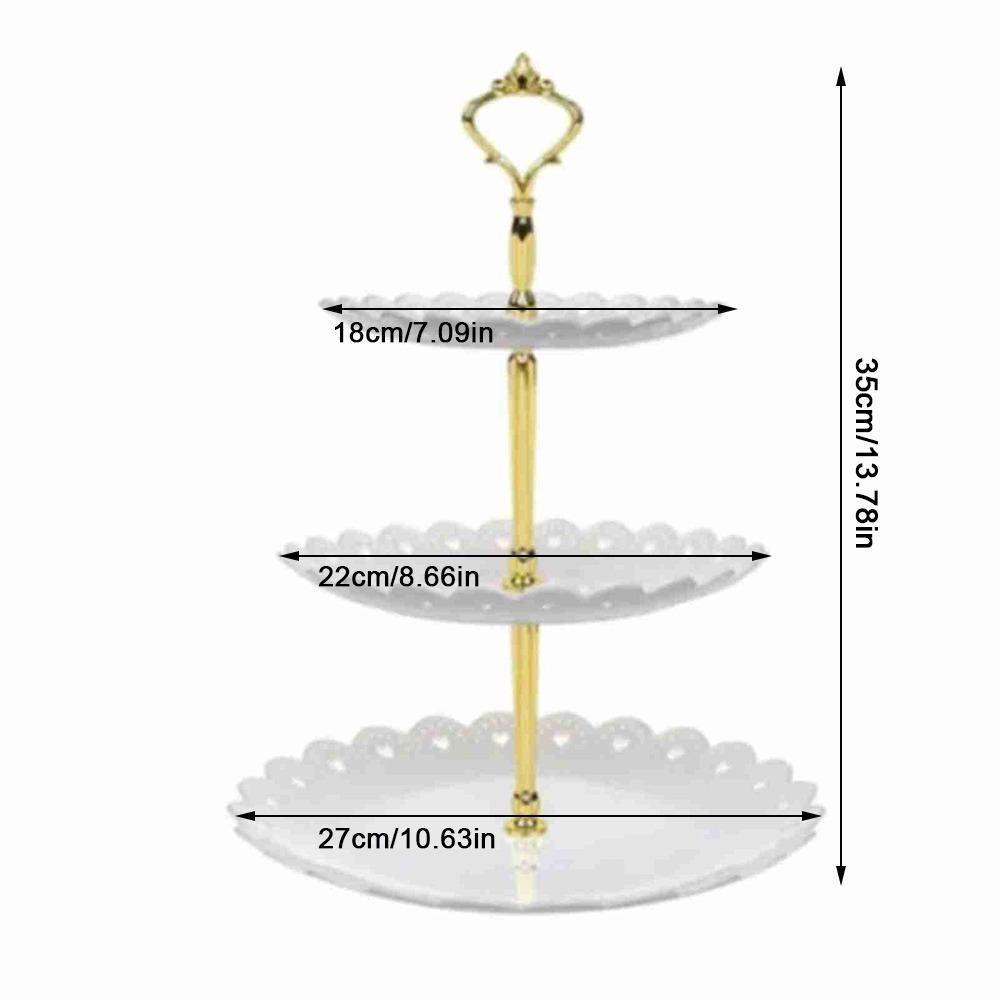 Plastic Material Fruit Cake Display Rack 3 Tiers 3 Tier Cake Stand Cupcake Tower Stand Celebration
