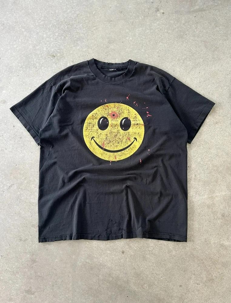 90s Smiley Face Headshot Tshirt S