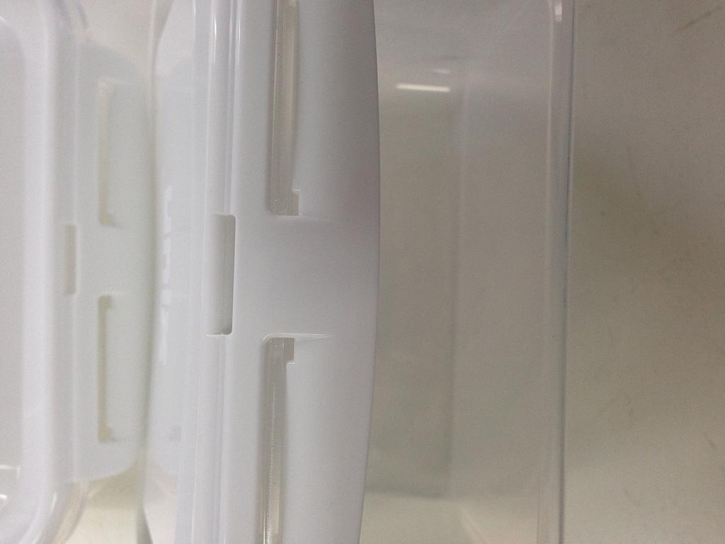 Asvel Unix Dicht schließender Aufbewahrungsbehälter, Groß, Rechteckig, 3322, Behälter, 2er-Pack, Weiß,