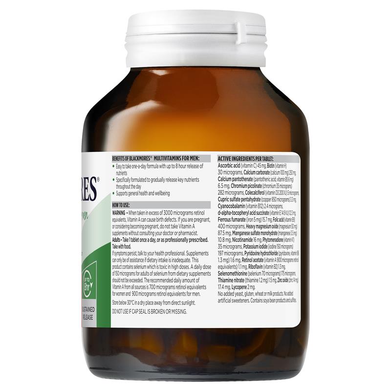 Blackmores Multivitamin For Men Sustained Release 150 Tablets