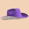 Cowgirl Hat Sparkly Cowboy Hat Panama Hat for Parties Music Festivals