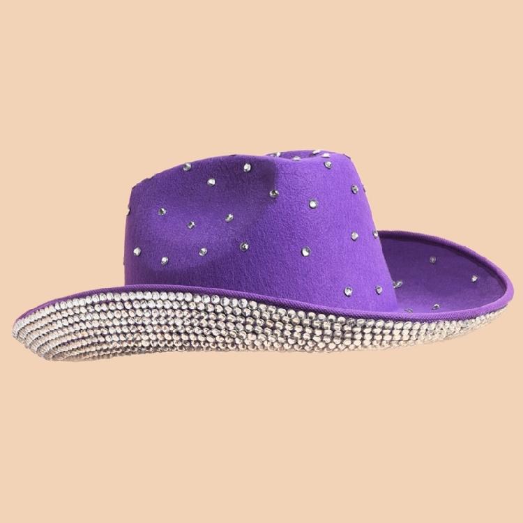 Cowgirl Hat Sparkly Cowboy Hat Panama Hat for Parties Music Festivals
