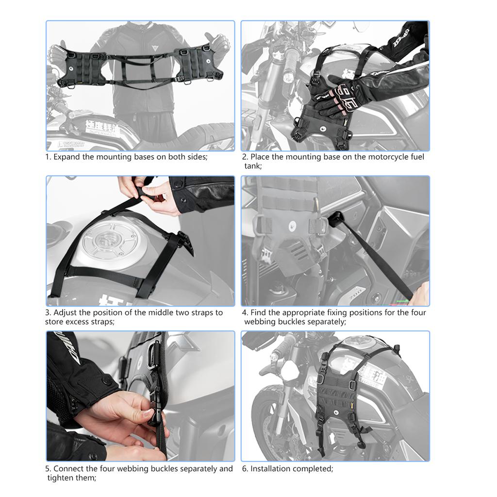 Motorcycle Fuel Tank Saddle Base Tank Side Hanging System Front Bag Mounting Base Universal for Harley BMW Honda Suzuki Yamaha
