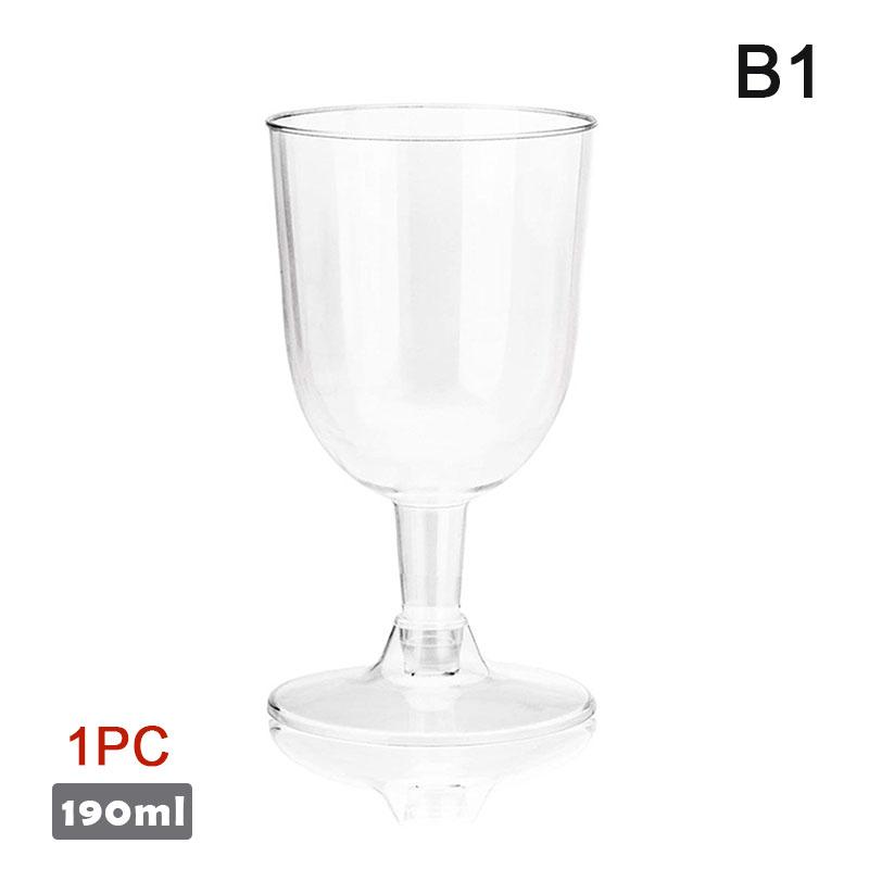 1/10Pcs Plastic Disposable Clear Champagne Cocktail Glasses Wine Cups Birthday Party Wedding Anniversary Festival Drinkware