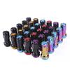 New R40 Style 44mm Wheel Nuts M12x1.5/1.25 Racing Lug Nuts 20pcs Lock Racing Lug Nuts + 2 Set Security Key