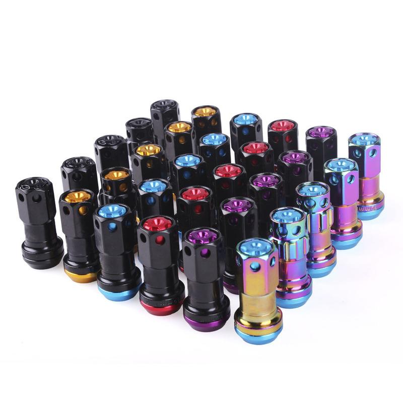 New R40 Style 44mm Wheel Nuts M12x1.5/1.25 Racing Lug Nuts 20pcs Lock Racing Lug Nuts + 2 Set Security Key