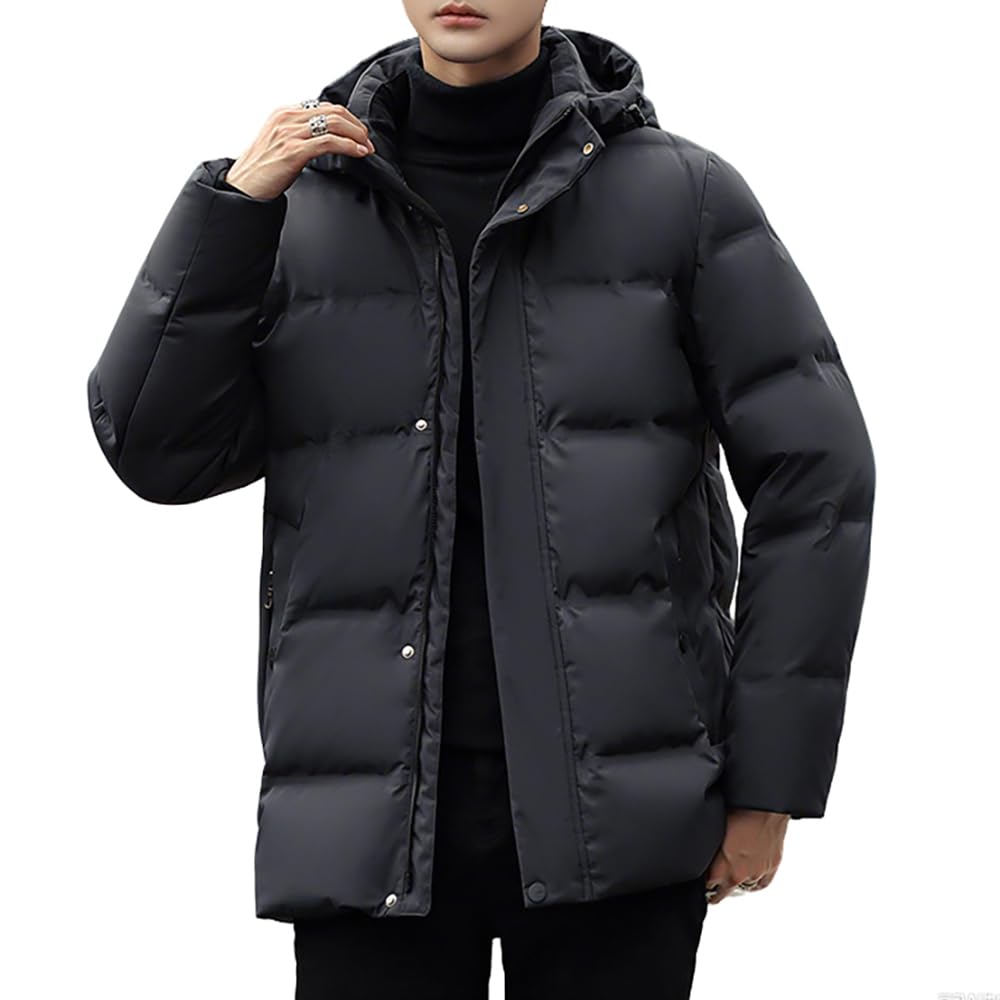 

GmrvaMen Down Padded Short Plus Winter Wear Men s Jacket, Jacket, Blouson, Length, Hooded, Lightweight, Warm, Casual, Sizes, Fall/Winter, (Gray, L) серый