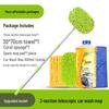Telescopic Car Wash Brush with Soft Bristles - Rotating Handle Car Cleaning Tool