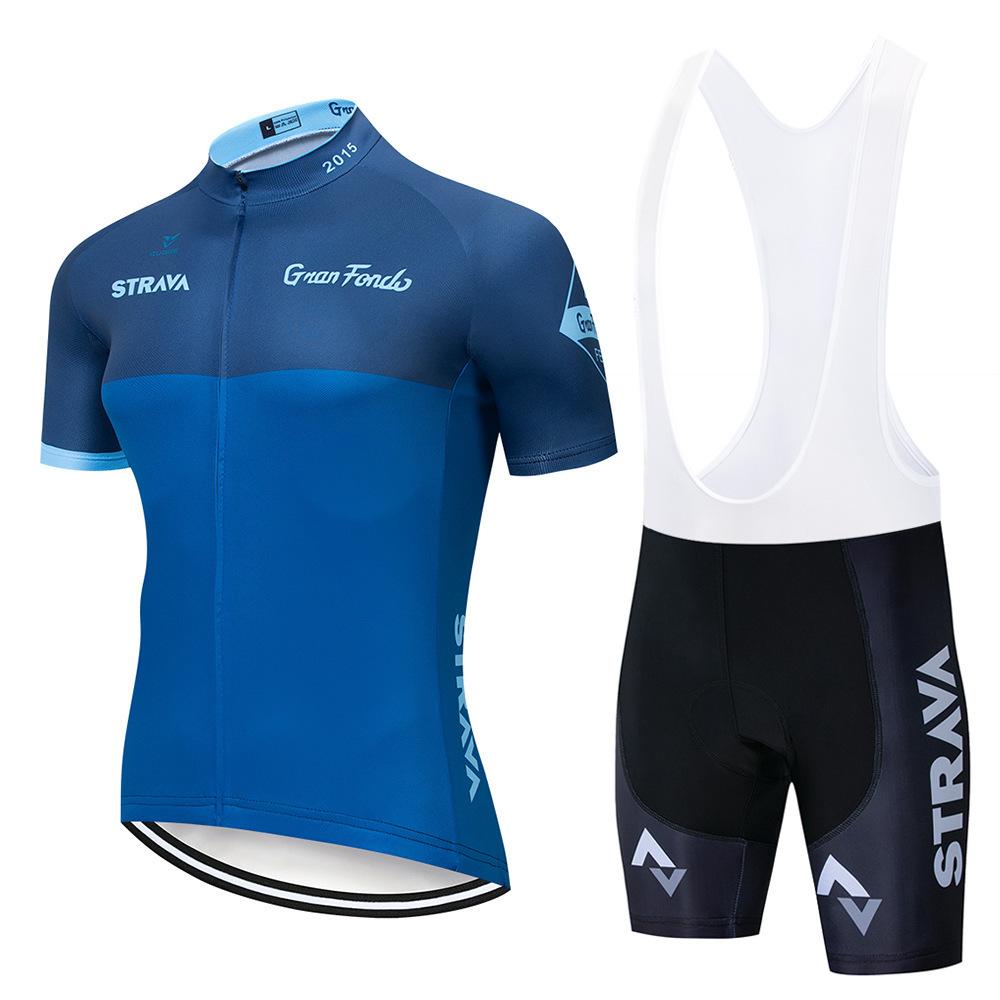 Strav Tour De France Cycling Suit Short Sleeve Suit Men's and Women's Summer Breathable Road Mountain Bike Suit