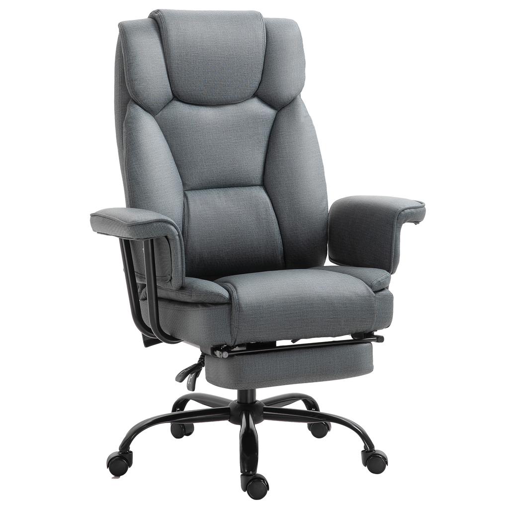 Office Chair Ergonomic Executive Chair 360 degrees Rotatable Computer Chair Height-Adjustable with Headrest and Padded Armrests with Footrest Faux