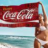 C-Coca C-Cola Bath Towel Microfiber Soft Water Absorbing Breathable For Girl Kids Decorative Cartoon Beach Towel