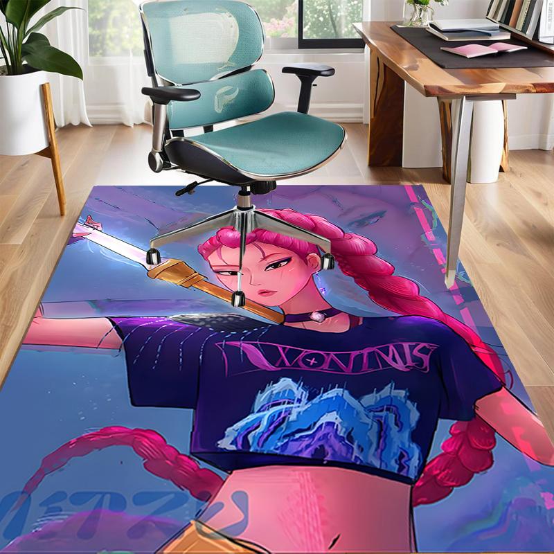 1pc KPop Demon Hunters MIRA2 Design Area Rug - Non-Slip, Soft & Cozy Floor Mat for Living Room, Bedroom, Office - Indoor/Outdoor Decorative Carpet