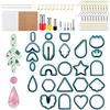 142pcs Plastic Clay Earring Cutters Different Shape Clay Tools Set  Jewelry Making