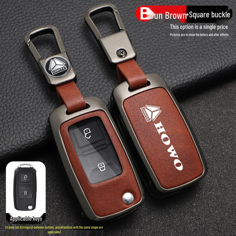 Sinotruk Howo Max, TH7 & Warrior Key Case for Light & Heavy Trucks - Men's Shell Bag with Buckle
