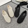 2025 new summer mesh shoes with a high-end feel, round toe breathable toe cover, half slippers, straight strap, flat sandals