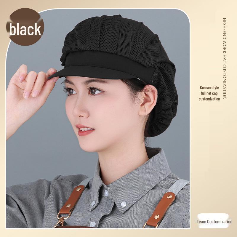 Women's Breathable Dustproof Kitchen Chef Hat - Sanitary Head Cover for Catering and Workshops