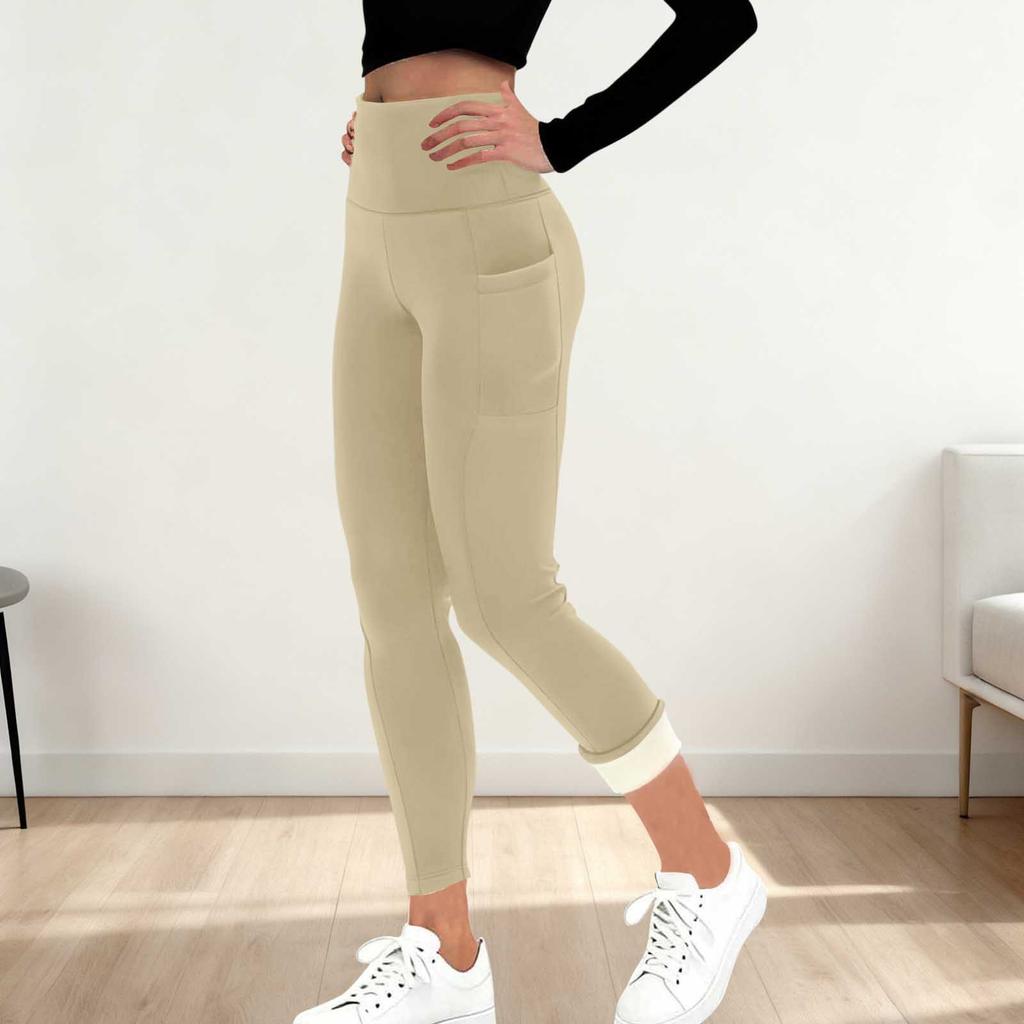 Women's Fashion Yoga Pants Warm Thermal Leggings -Lined High-Waisted Athletic Pants