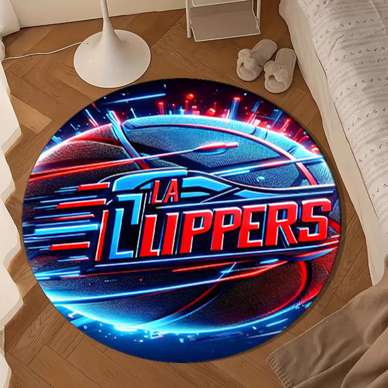 LA Clippers Basketball Art Round mat, Anti-slip Circle Carpet Chair rug For livingroom,Bedroom, doormat home decor Gift Christmas Gifts