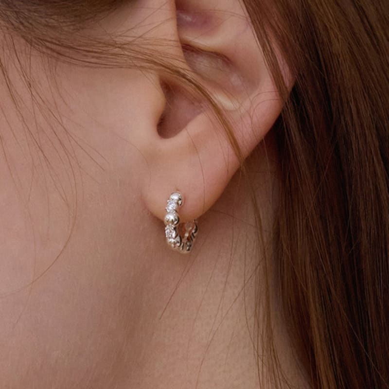 PAIGEFLYNN JEWELRY [925 Silver] Luce Bubble One-Touch Earrings