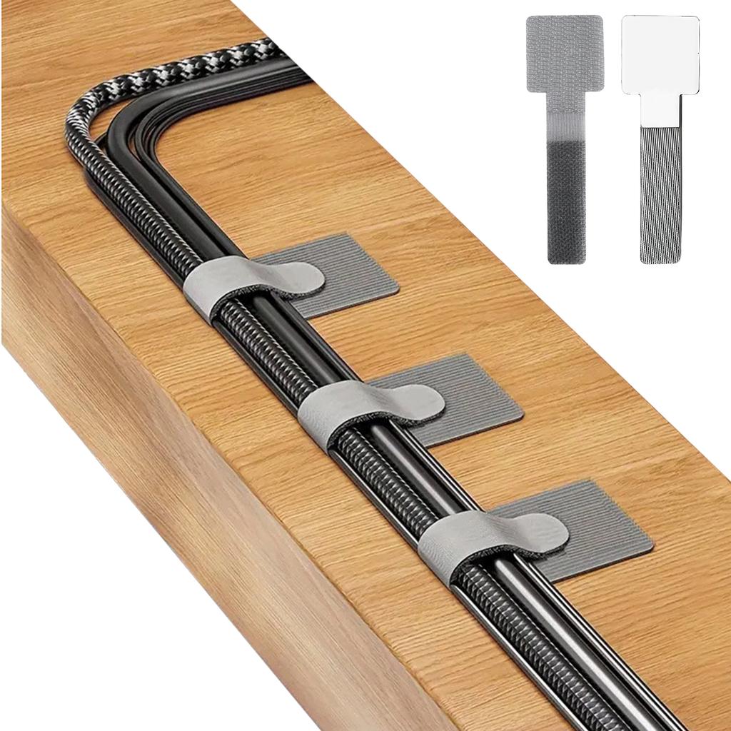 60pcs Adjustable Adhesive Cord Organizers Power Cord Storage Cable Manager Desk Wire Winder Easy Installation