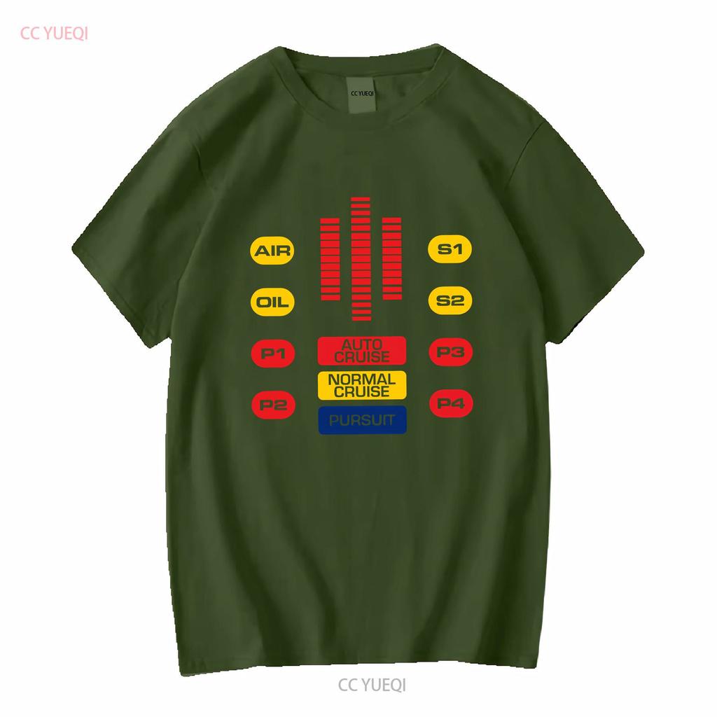 Kitt Cockpit Michael Knight Hasselhoff Fahrer LED 80er Kult Trans Am T-Shirt Vintage Gewaschenes Oberteil für den Alltag Lässig