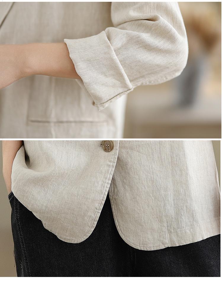 [In Stock] 2025 Spring Artistic Loose Lapel Long Sleeve Women's Suit Jacket