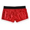 Herren-Boxershorts aus Kunstleder mit bedrucktem Gürtelmuster, Weihnachtsferien, Weihnachtsmann-Party, Kostüm, Unterwäsche