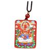 Twelve Zodiac Red Sand Cinnabar Thangka Amulet Necklace