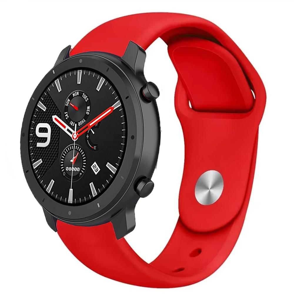 22mm 20mm Silicone Strap for Amazfit GTR 47mm/Balance 2 1/Bip 6 5/GTR 3pro Sport Bracelet for Amazfit Active 2/GTS 4 Mini 3 Band