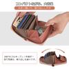 Mini Wallet Genuine Leather Wallet for Women Large Accordion Card Coin YKK Zipper Perfect Gift [Belleza Eterna] - Bi-fold - Compact, Capacity, Slots,