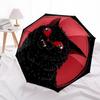 1 Stück Schwarze Katze Mond Automatisches Öffnen/Schließen Regenschirm Kompakter Faltregenschirm, Ganzjahres-Tragbarer Regenschirm für Damen/Herren F1124257