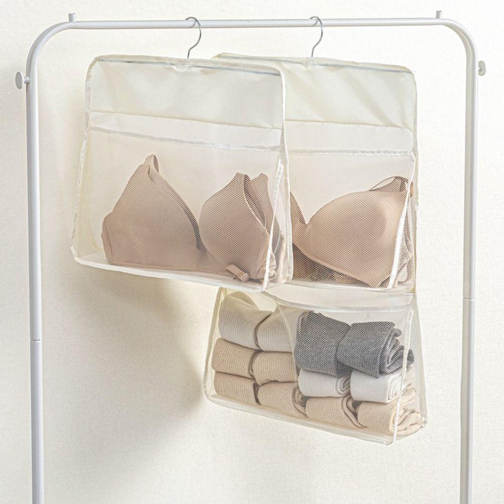 Space Saving Bra Storage Organizer Mesh Pockets Closet Organizer Premium Hanging Storage Bag  Door