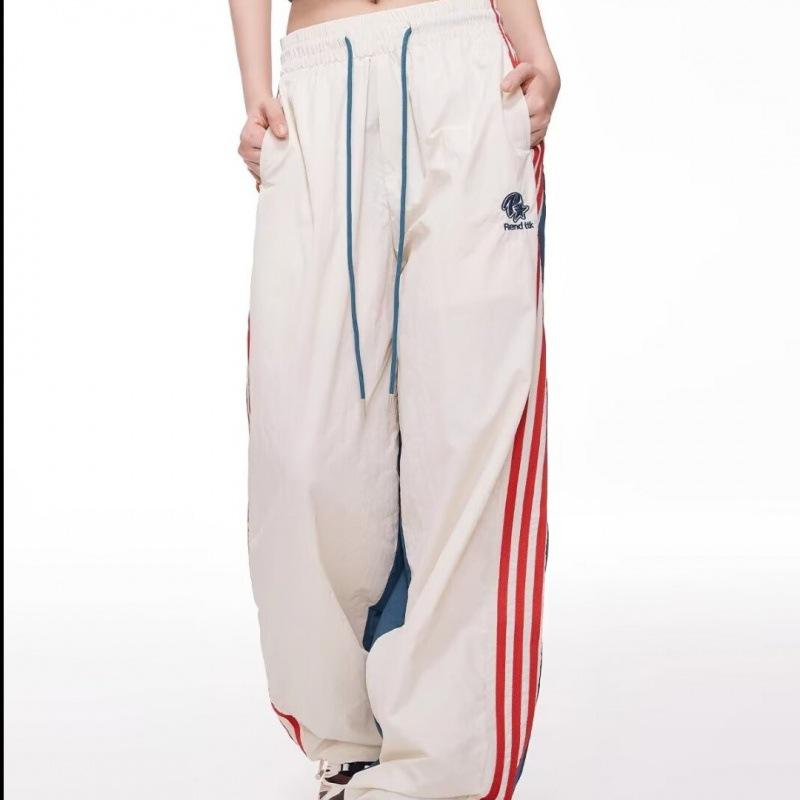 Men's Spring & Autumn Wide-Leg Straight Casual Trousers - Hong Kong Style Sports Fashion Brand