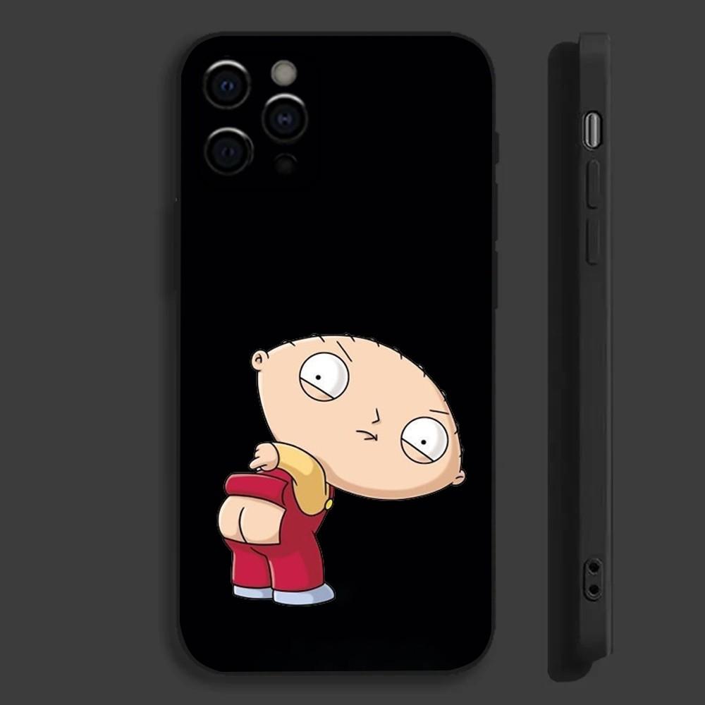 Cartoon F-Family Cute G-Guys Phone Case For Apple iPhone 15,14,13,12,11,Pro,X,XS,Max,XR,Plus,Mini Soft Black Cover